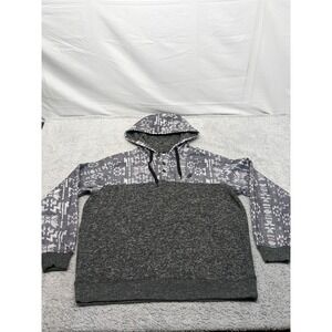 Hooey Gray Patterned Hoodie